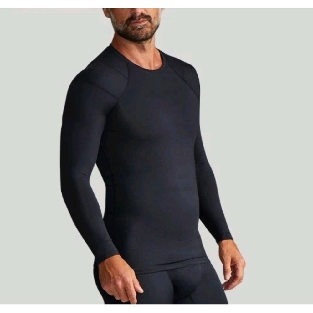 NWT Tommie Copper Shirt Shoulder Support Black Size XL Compression Long Sleeve